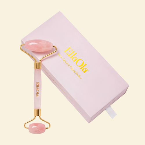 Rose Quartz De-Puffing Facial Roller
