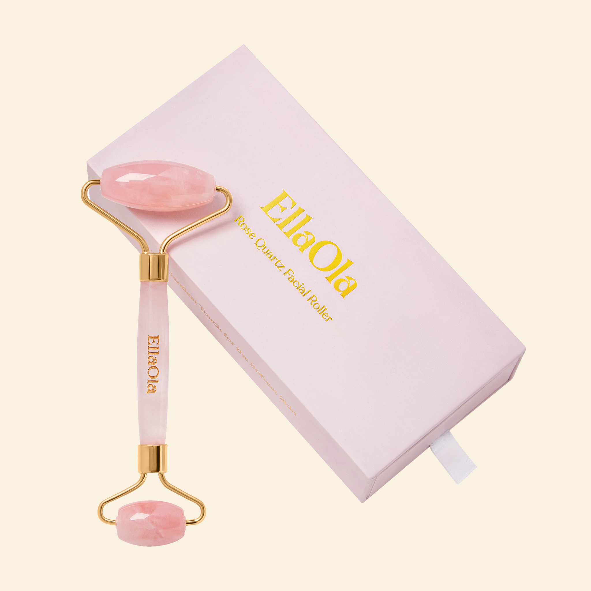 Rose Quartz De-Puffing Facial Roller