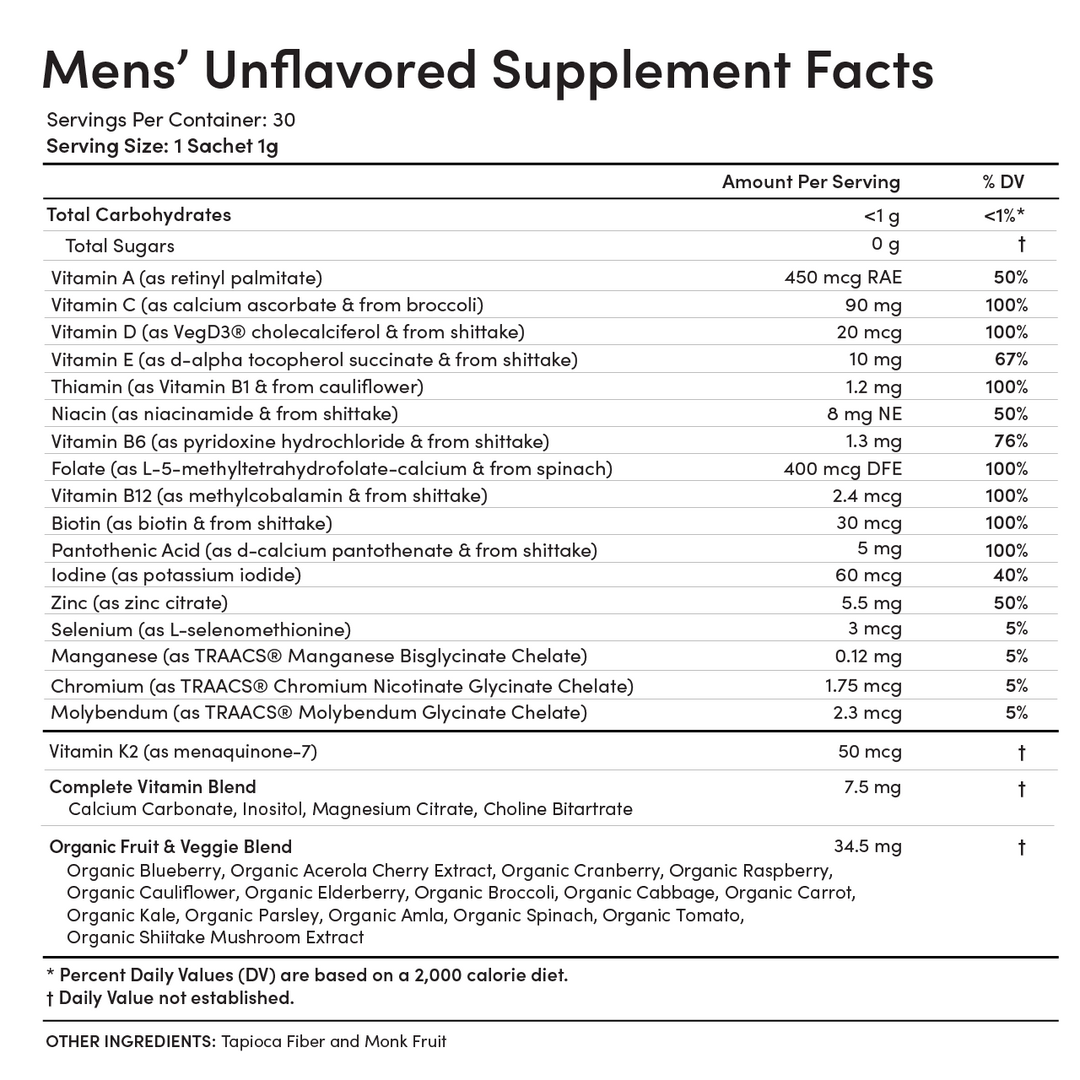 Men's Essential Unflavored Multivitamin