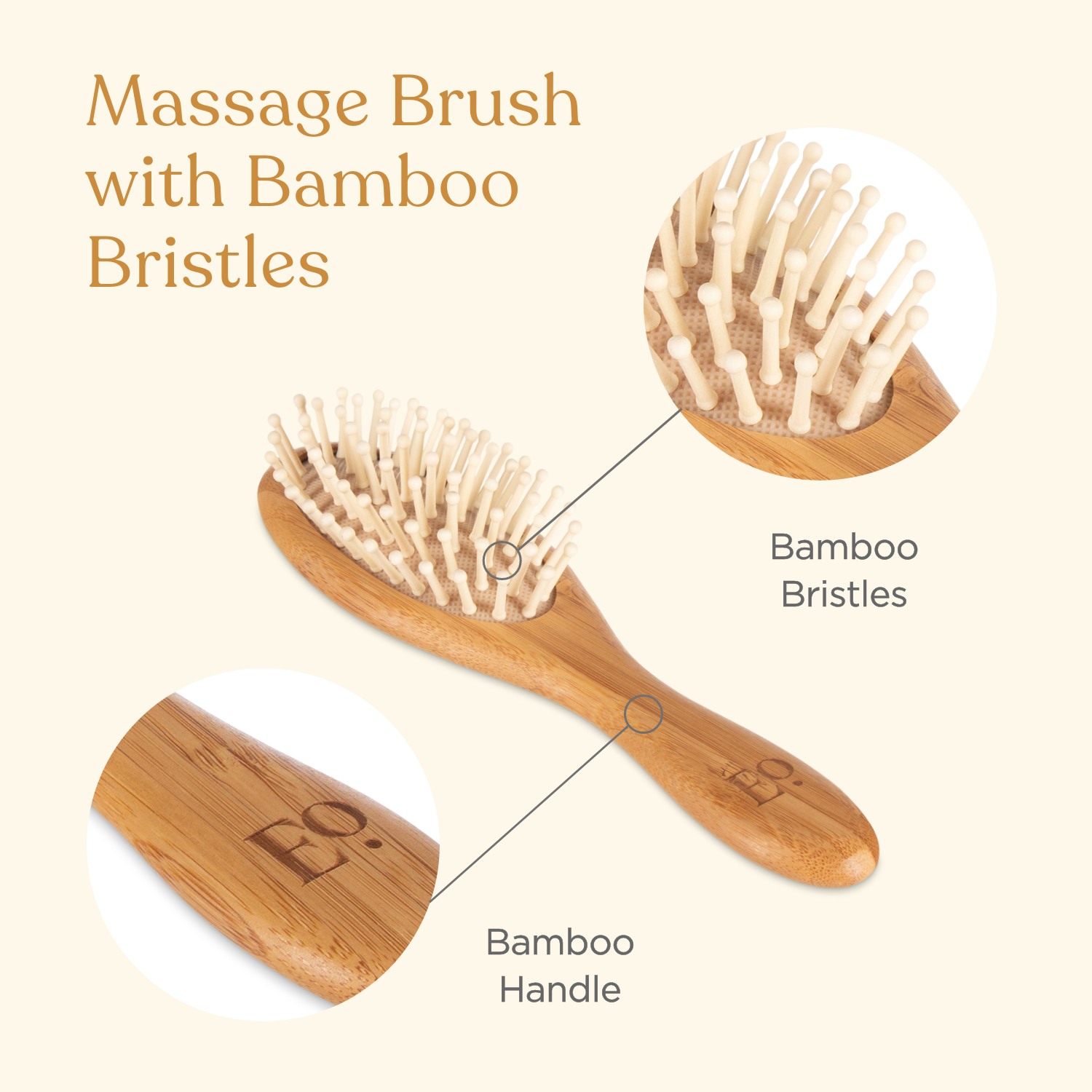 3-Piece Bamboo Brush & Comb Set